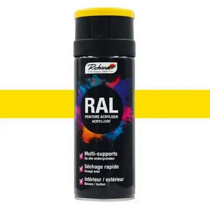 Bombe aérosol peinture Richard - Jaune - 400 ml
